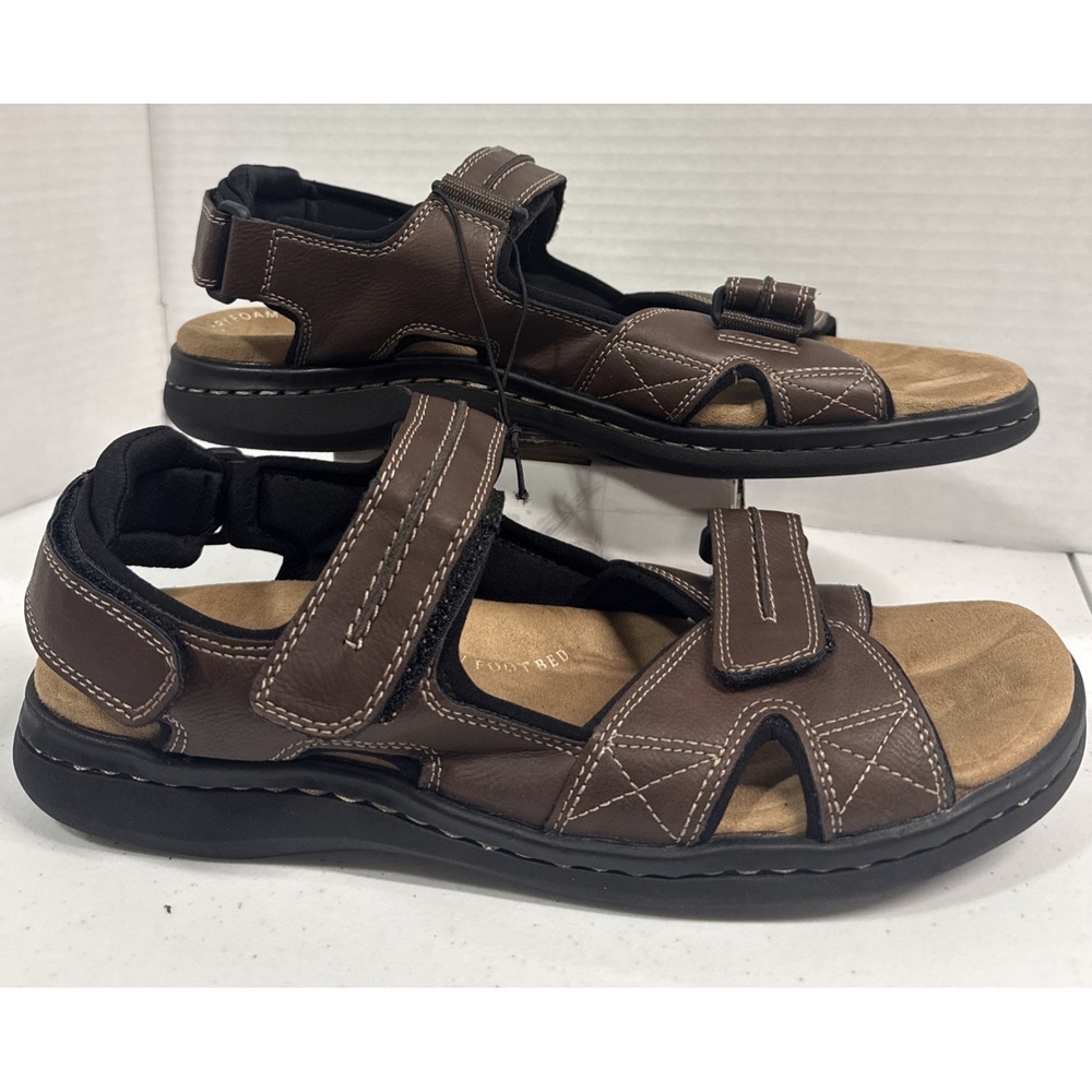 Dockers Newpage Men's Brown Sandals Size 13M Memory Foam New W/o Box